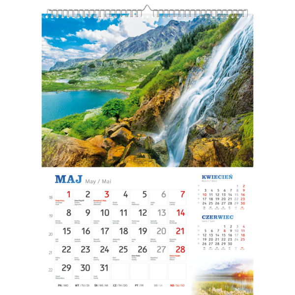 kalendarz wieloplanszowy TATRY | W116