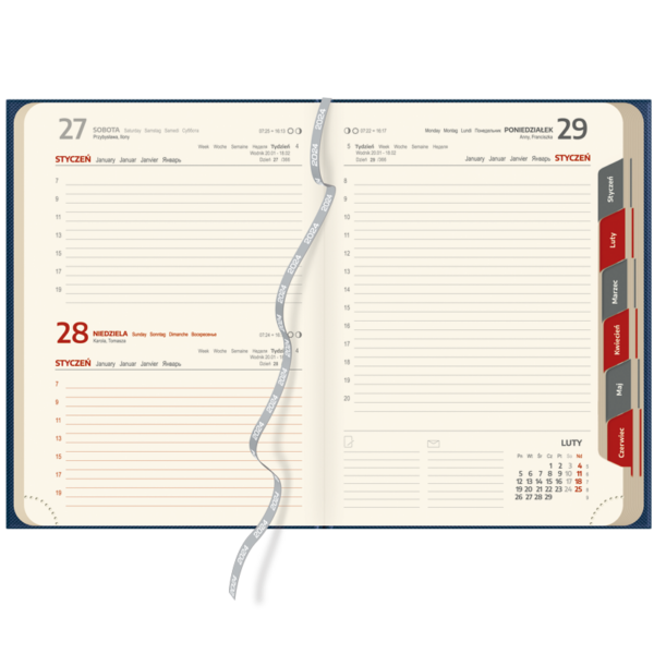 kalendarz książkowy A5 dzienny | DD01