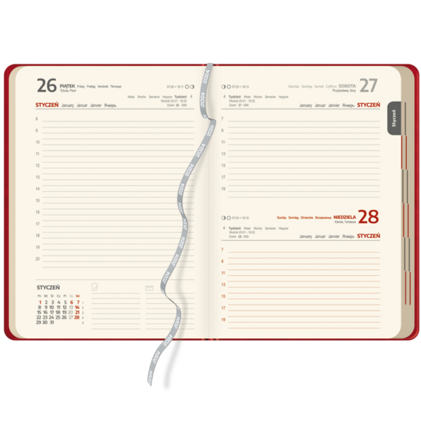 kalendarz książkowy A5 dzienny ekonomiczny | KK03