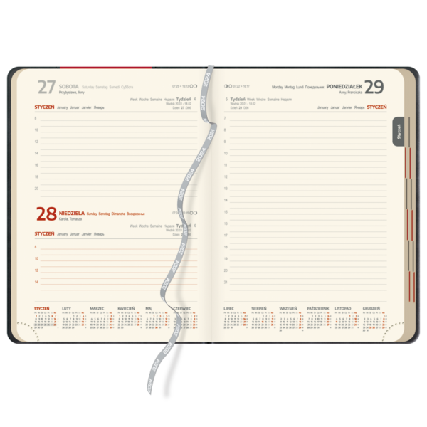 kalendarz książkowy B5 dzienny | KK29
