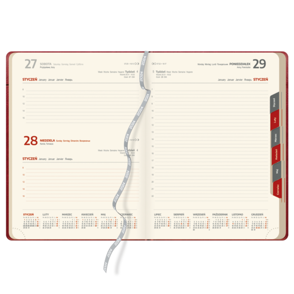 kalendarz książkowy A4 dzienny | KK40