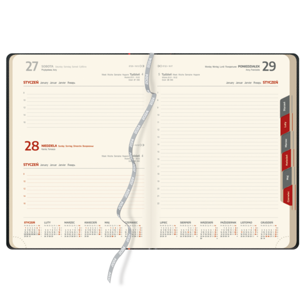 kalendarz książkowy A4 dzienny | KK43