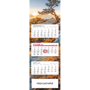 kalendarz trójdzielny panoramiczny NASTROJE | PAN96