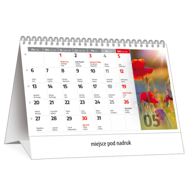 kalendarz biurkowy miesięczny ŚWIATŁO I CIEŃ | TB112