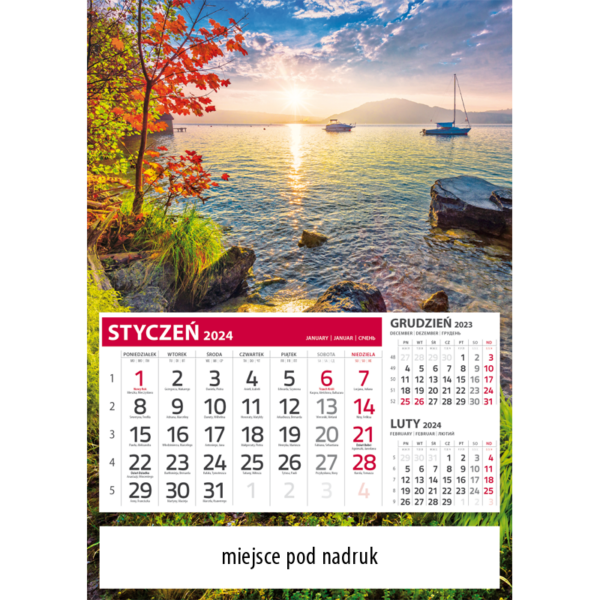 kalendarz jednodzielny tani BLASK | TT101